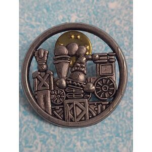 Vintage Hallmark‎ HMK Toy Soldier Train Jack in the Box Lapel Pin Tac  Pin 1996